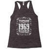 vintage made in 1969 perfectly aged a living legend Racerback Tank