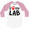 i love my lab labrador 3/4 Sleeve Shirt