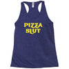 pizza slut funny diet gym workout new Racerback Tank