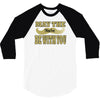 funny black mustache may the stache be with you 3/4 Sleeve Shirt