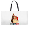vintage santa christmas Weekender Totes
