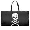 skull and crossbones pirate neon Weekender Totes