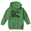 no. you're wrong Youth Hoodie
