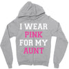i wear pink for my aunt breast cancer Zipper Hoodie
