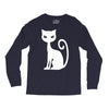 white cat funny Long Sleeve Shirts