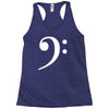 bass clef hat Racerback Tank