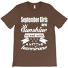 september girls are sunshine mixed with a little hurricane T-Shirt