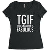tgif grandma fabulous funny Women's Triblend Scoop T-shirt