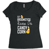 candy corn Women's Triblend Scoop T-shirt