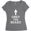 obey the beard funny Women's Triblend Scoop T-shirt