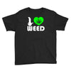 i love weed fun Youth Tee