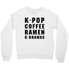 k pop coffee ramen k dramas Crewneck Sweatshirt
