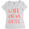 wife boss mom Women's Triblend Scoop T-shirt