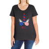 4th of July Ladies Curvy T-Shirt