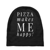 pizza makes me happy Baby Beanies