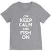 keep calm and fish on V-Neck Tee