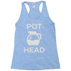 pot head coffee lover Racerback Tank