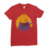 ugly lego drink coffee Ladies Fitted T-Shirt