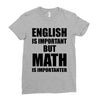 english is important but math is importanter Ladies Fitted T-Shirt