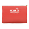 home is where the wifi funny Accessory Pouches
