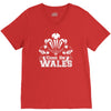 come on wales funny nations rugby V-Neck Tee