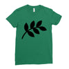 daun hitam Ladies Fitted T-Shirt