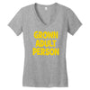 grown adult person Women's V-Neck T-Shirt