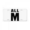 All M License Plate