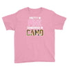 pretty in pink dangerous in camo funny Youth Tee