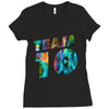 team 10 colorful Ladies Fitted T-Shirt