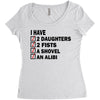 i have 2 daughter Women's Triblend Scoop T-shirt