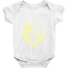 cat and bat halloween Baby Onesie