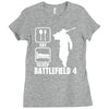 eat sleep battlefield 4, funny Ladies Fitted T-Shirt