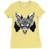 bat ornate Ladies Fitted T-Shirt