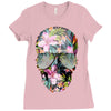 Summer Skull Ladies Fitted T-Shirt