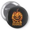 mad halloween pumpkin Pin-back button