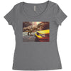 dinosaur in newyork Women's Triblend Scoop T-shirt