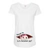 December Peeking Out Baby Girl Maternity Scoop Neck T-shirt