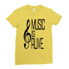 music lover Ladies Fitted T-Shirt