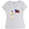 Astronaut Celebrating Independence  Day at 1776 Women's Triblend Scoop T-shirt