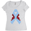 stomach cancer ribbon and rose Women's Triblend Scoop T-shirt