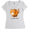 if it fits i sits Women's Triblend Scoop T-shirt