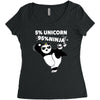 5 Percent Unicorn 95 Percent Ninja Women's Triblend Scoop T-shirt