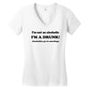im not an alcoholic im a drunk t shirt x large funny beer pong keg par Women's V-Neck T-Shirt