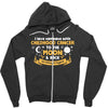 I Love Someone with Childhood Cancer to the Moon and Back to Infinity Zipper Hoodie
