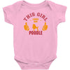This Girl Loves Poodle Baby Onesie