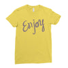 cute enjoy Ladies Fitted T-Shirt