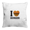i love burger Throw Pillow