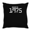 made in 1975 birthday celebration funny party Throw Pillow