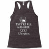 They're All Mad Here. I fit right in Racerback Tank